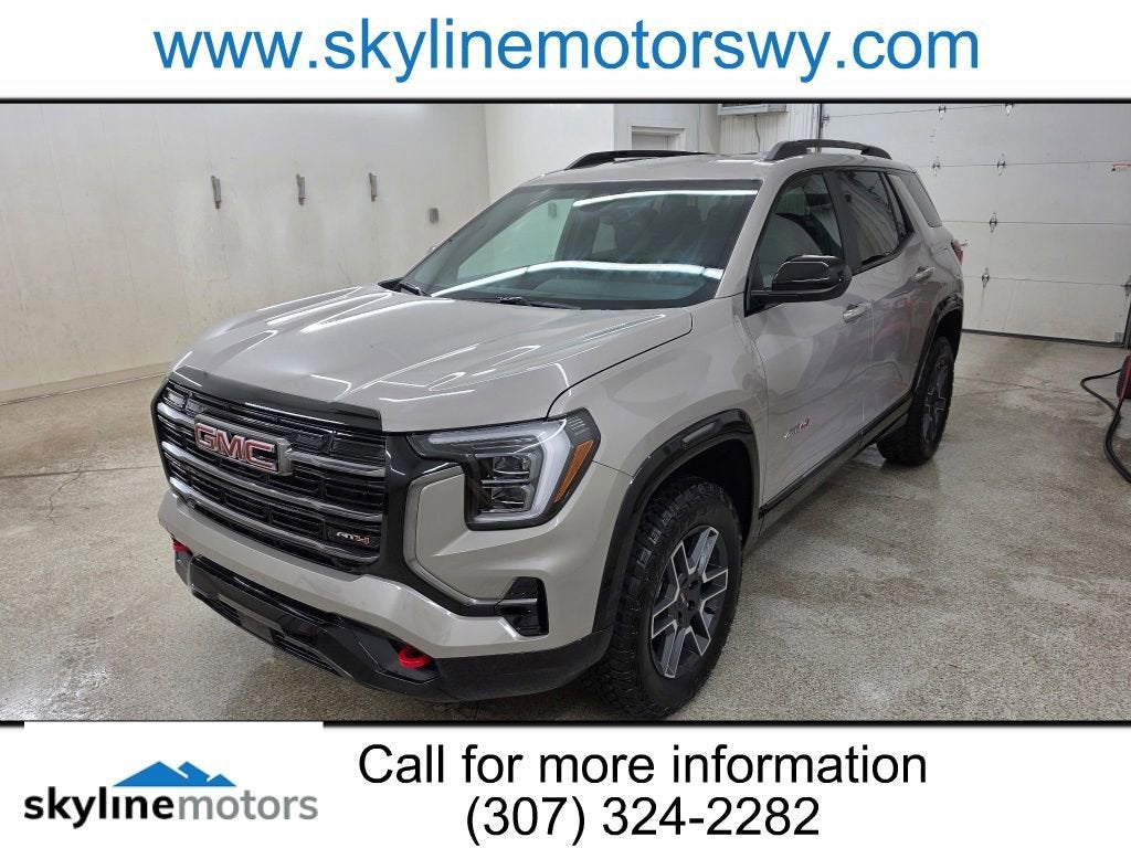 2026 GMC Terrain AT4 in Riverstone Metallic — front three-quarter view