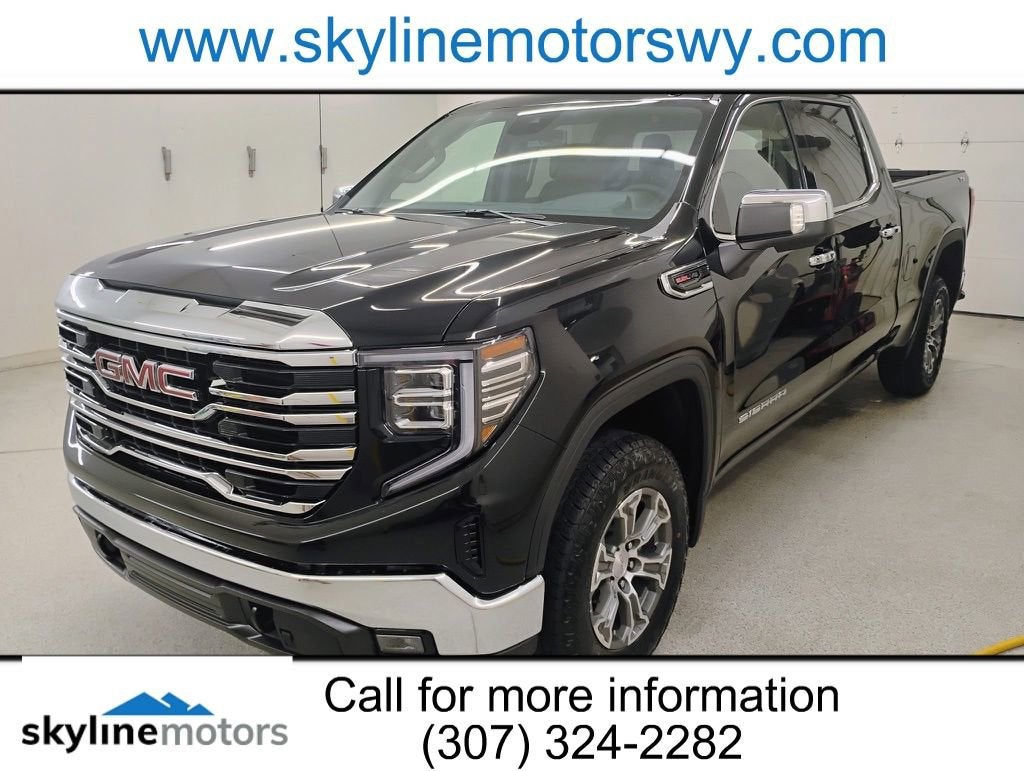 2026 GMC Sierra 1500 SLT in Onyx Black — front three-quarter view