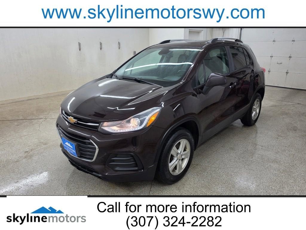 2021 Chevrolet Trax LT in Black Cherry Metallic — front three-quarter view